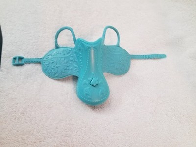 Horse Saddle Mattel 2000 Blue Rubber Western Design Neigh Gallop Sound Works