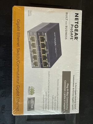 NETGEAR ProSafe GS105 Desktop Switch 5-Port Gigabit GS105NA