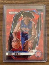 2024-25 PANINI PRIZM BOBI KLINTMAN RED ICE PRIZM RC# 266 DETROIT PISTONS