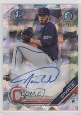 2019 Bowman Chrome Prospect Atomic Refractor /100 Aaron Civale #CPA-AC Auto 06z2