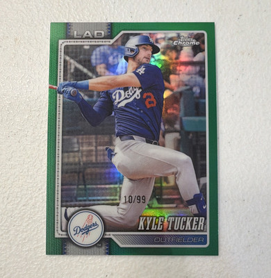 Kyle Tucker - 2026 Topps Chrome Green Parallel #58 10/99 Los Angeles Dodgers