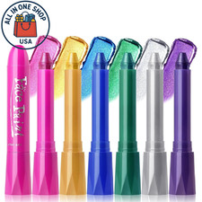 6 Colors Metallic Face Body Paint Sticks Kit, Metallic Pink Purple