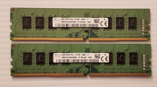 LOT OF 2 SK HYNIX HMA41GU6AFR8N-TF DDR4 SD RAM 8GB 2RX8 PC4-2133P-UBO-11