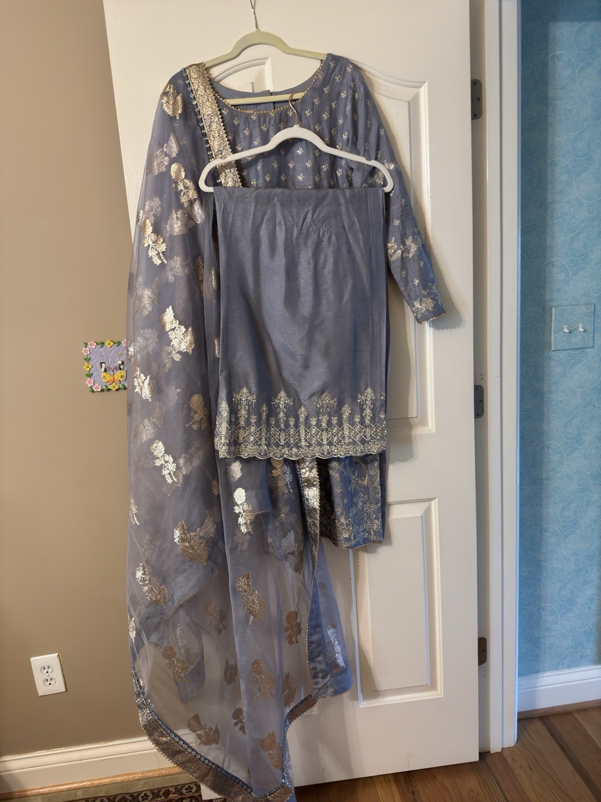 Pakistani Indian Shalwar Kameez 3 Piece Set Desig… - image 11