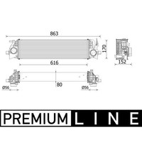 Mahle LadeluftkÜHler TurbokÜHler Passend FüR Volvo S60 S90 V60 V90 XC60 XC90 |