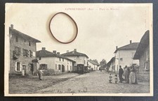 CPA 01 AIN CONDEYSSIAT CONDESSIAT Place Du Marché Train tramway DUBOIS restauran