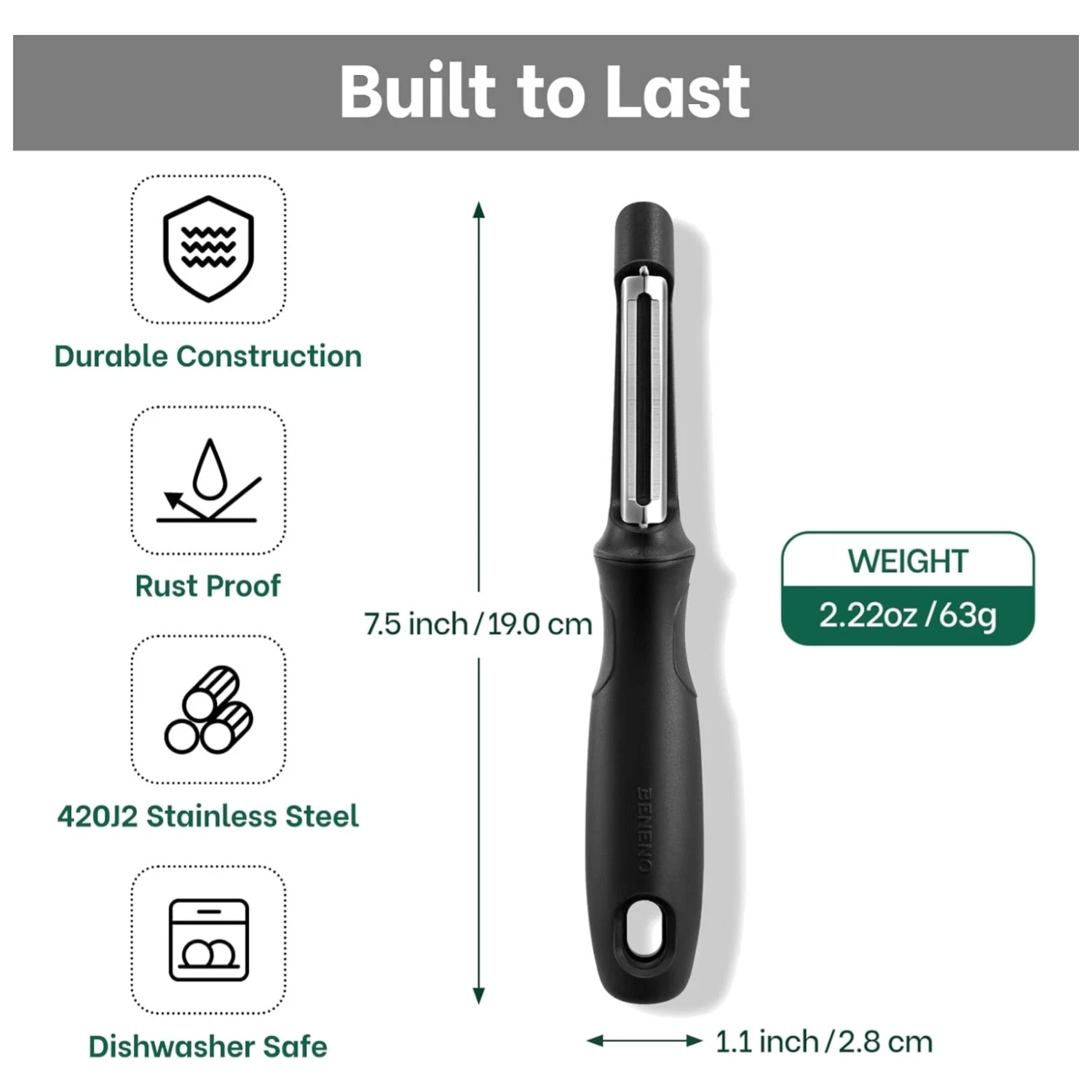 Razor-Sharp Swivel Vegetable Peeler - Ergonomic Handle