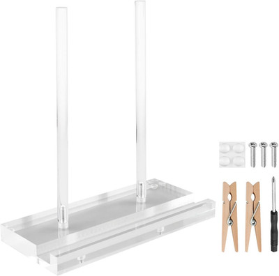 Acrylic Display Stand Set, Tabletop  Art Display Holder Clear Easel Stand Artwor