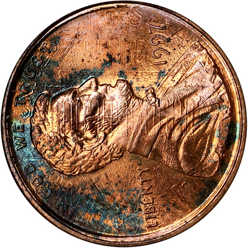 1997 1C OLD-ANACS MS63RD FLIP-OVER DOUBLE STRUCK LINCOLN ~ INCREDIBLE ERROR!