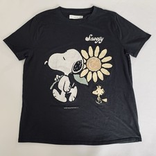Abercrombie Kids Snoopy Shirt Girls 11/12 Charcoal Gray Graphic Tee Peanuts