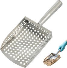 Sand Scoop for Metal Detecting Heavy Duty Stainless Steel Beach Sifter with Hand