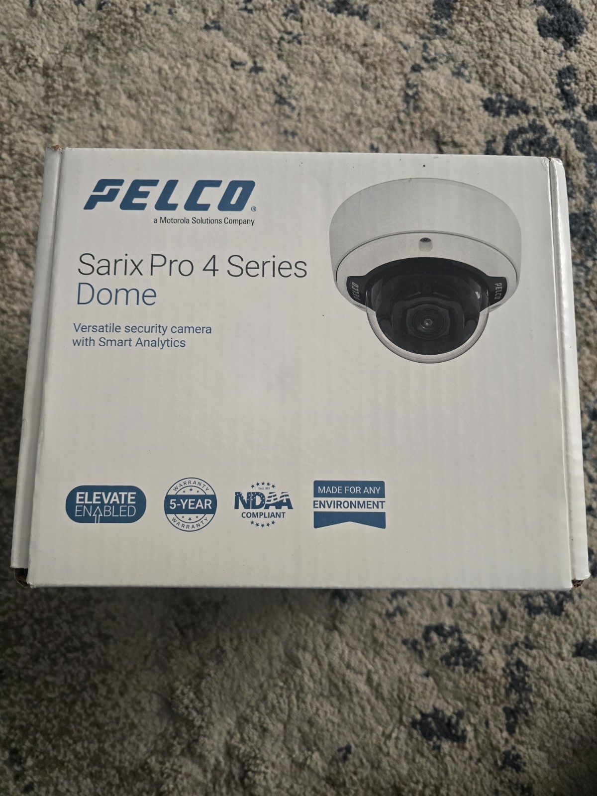 New Pelco Sarix Pro 4 Series 5MP Camera  Security Camera SRXP4-5V10-EMD-IR White