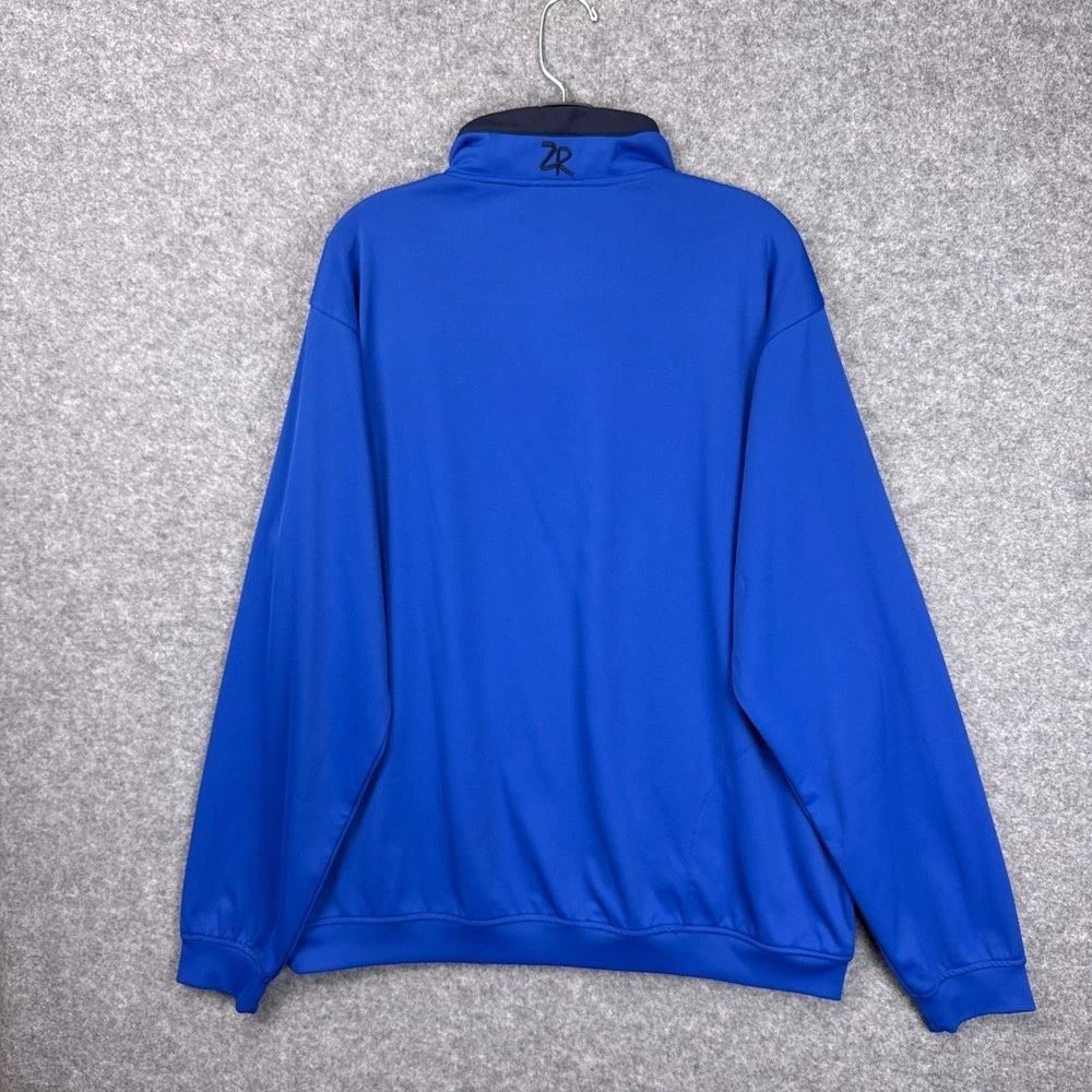 Zero Restriction Mens Quarter Zip Golf Pullover Blue Performance Jacket XXL 2XL - product detail image 9