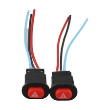 Motorcycle Switch Button Hazard Light Controller 2Pcs with ABS Material