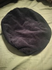 Janie and Jack Newsboy Cap 4-5 Navy Blue Corduroy Cotton Elastic Back Worn Once