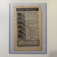 1908 Spalding Baseball Goods Shoes/Cleats & Uniform Ad Dead-Ball Era Antique