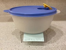 Tupperware 2641F Clear 1.5L Bowl With 2649F Blue Vented Lid