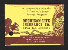 U.S. Treasury's School Saving Stamp Program Envelope - Royal Oak Michigan