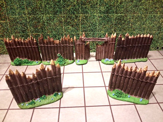 Tabletop Gelände : Palisaden mit Tor 6 Teile