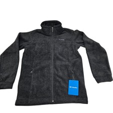 Columbia Jacket Youth Medium Gray Full Zip Steens MT II Mock Neck Fleece