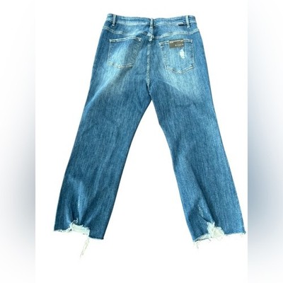 Risen Men's Distressed Skinny Blue Denim Jeans Size 2XL