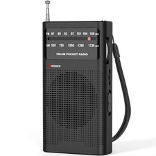 Portable AM FM Radio - Battery Operated, Long Range, Compact for Home Travel