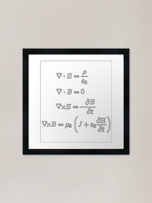 Maxwell's Equations Differential Sc gerahmtes Wandbild Poster Leinwanddruck Bild