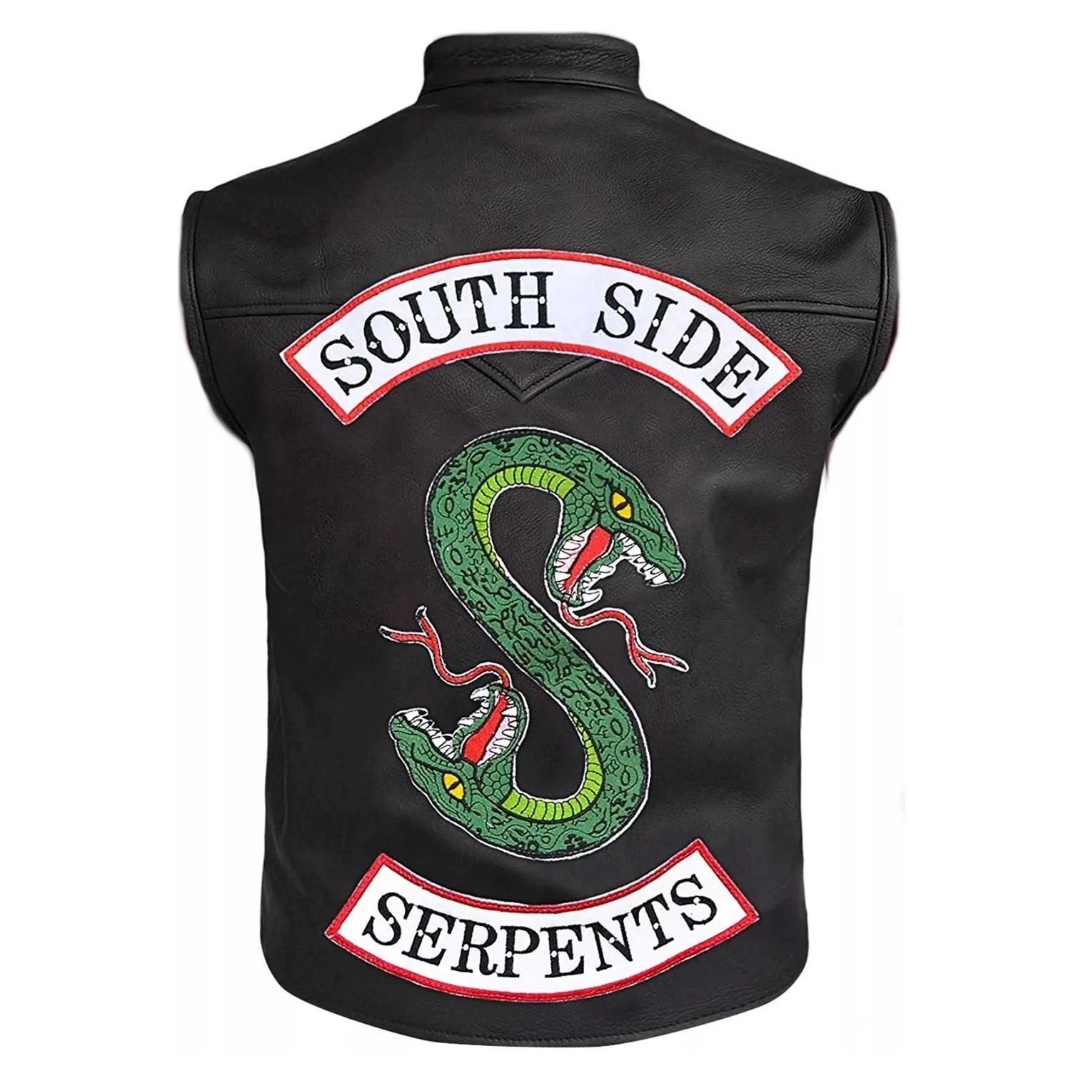 Men's Southside Serpents Real Leather Vest – Riverdale Gang Black Biker vest