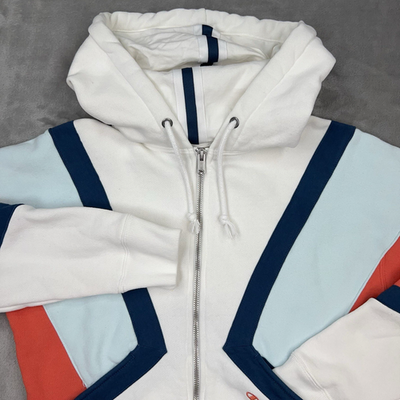 #ad CHAMPION Life Reverse Weave Hoodie Jacket Women Small Retro Color Block Zip Coat $16.89