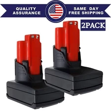 2-PACK 12V 6.0AH For Milwaukee M12 Extended Capacity Replace Battery 48-11-2411