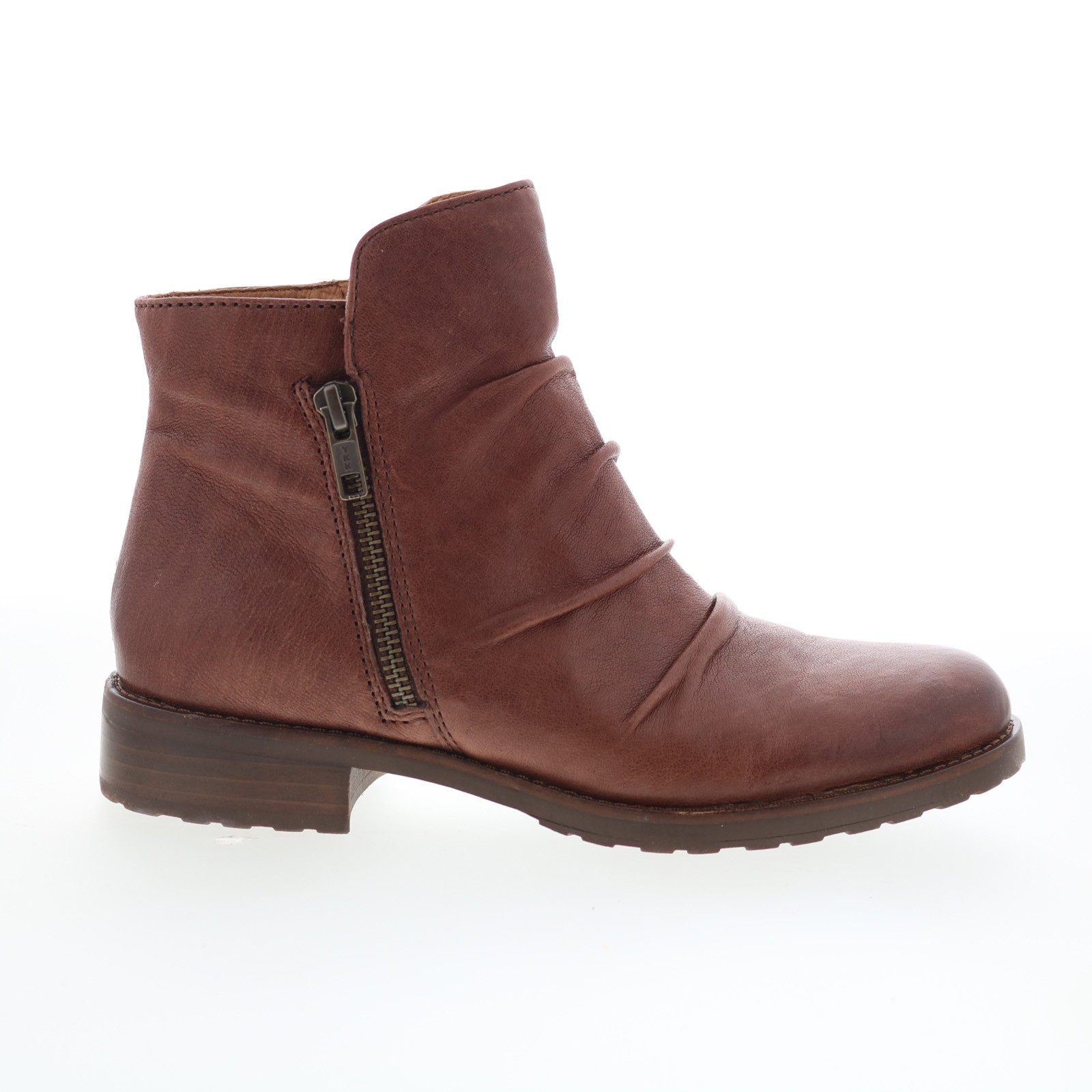 Sofft Beckie II SF01035 Womens Brown Leather Zipper Ankle & Booties Boots
