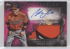 2018 Topps Inception Magenta 55/75 Chance Sisco #IAP-CSI Patch Auto 1v3