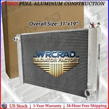 31x19 Universal Aluminum Racing Radiator Fit Chevrolet Gm Sbc Bbc Double Pass