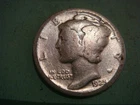 1925 P  Mercury Dime - worn album filler actual coin photo
