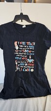 Fruit Of The Loom Dr Seuss Women's Size Medium Cat In The Hat Black Short Sleeve