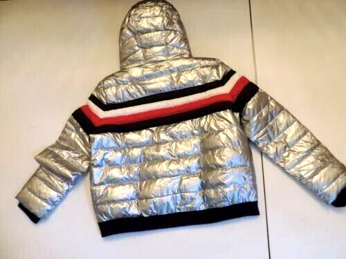 Tommy hilfiger puffer jacket silver sale
