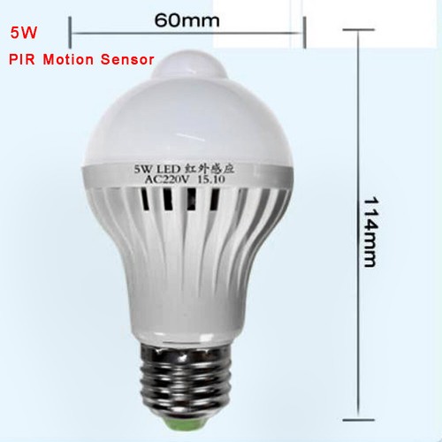 LED Smart Sound PIR Motion Sensor Ball Light Globe Bulb Lamp Corridor - Picture 18 of 45