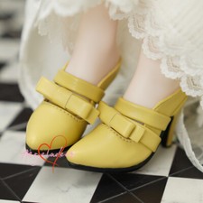 1/3SD BJD Shoes Pointed-toe High Heels Sandals Bow Low Upper Black Pink Yellow