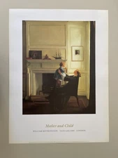 WILLIAM ROTHENSTEIN,”MOTHER AND CHILD,1938” RARE 1993 TATE GALLERY PRINT