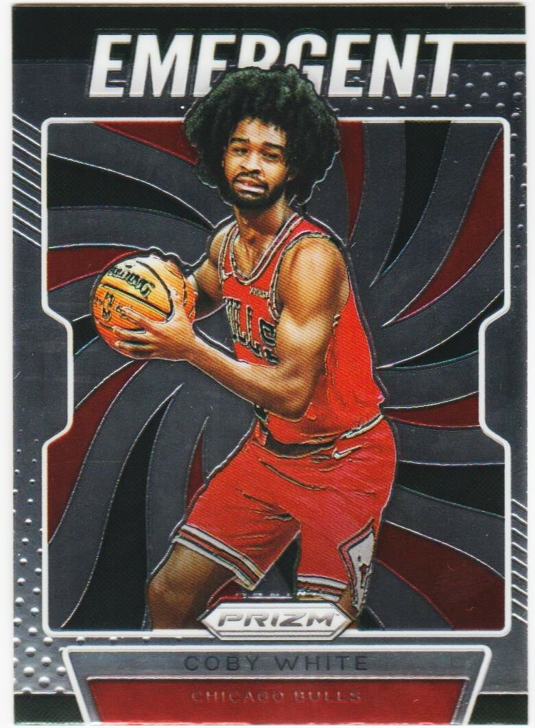 COBY WHITE RC 19-20 PANINI PRIZM ROOKIE EMERGENT CARD # 1