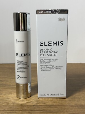 Elemis Dynamic Resurfacing Peel & Reset 2 x 0.5 oz Dual Phase Exfoliant NIB New!