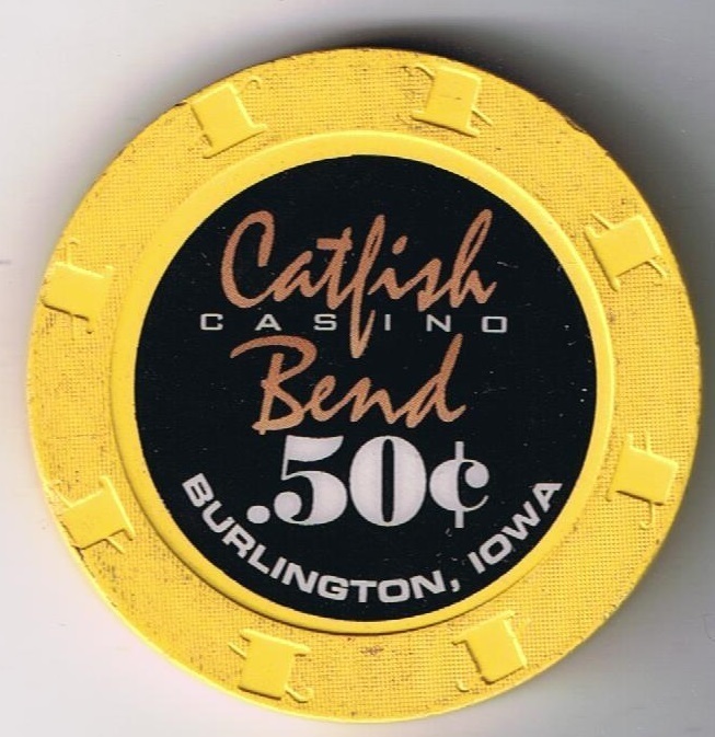 Catfish Bend Casino Riverboat .50 Casino Chip Burlington Iowa Fort
