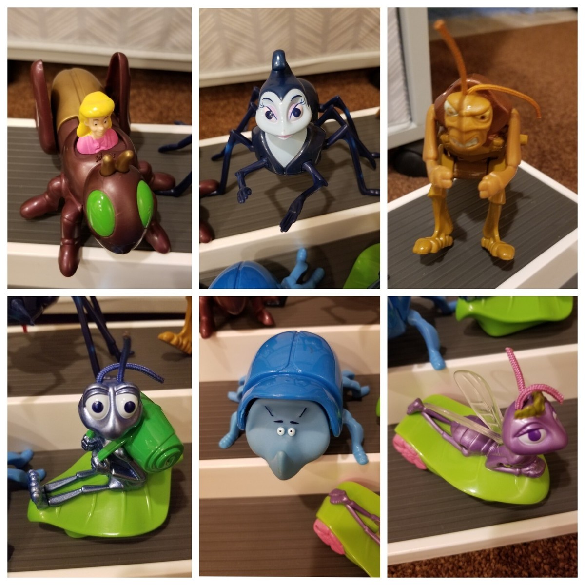 Disney's A Bugs Life 5 Figures McDonald's Burger King 1998 Bug