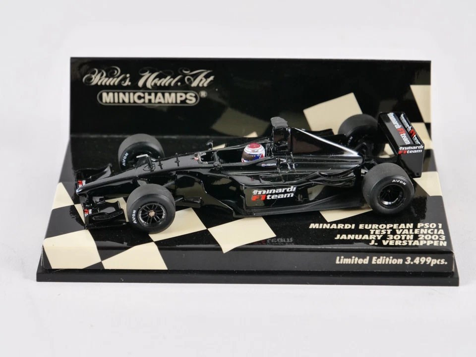 MINICHAMPS 1/43 Minardi European PS01 Test Valencia 2003 Verstappen 400 030189 - Immagine 2 di 4