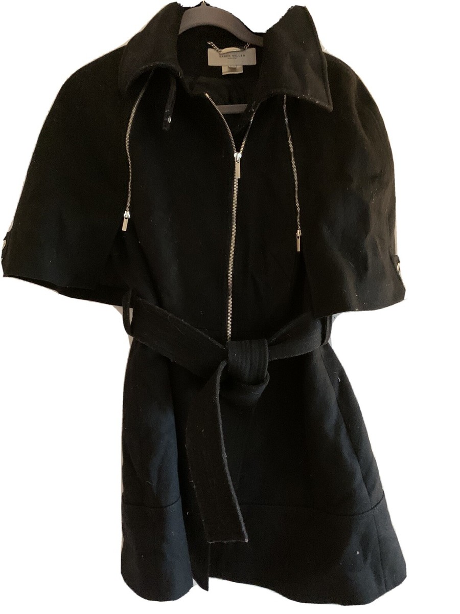 Karen Millen Wool Belted Cape Coat Circa 2010