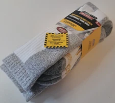 3 Pair Dickies Steel Toe Shin Protector Boot Length Work Sock White 6-12  copper