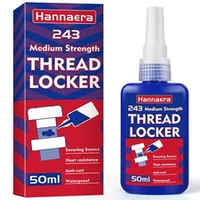 Thread Lock 1.69 Fl oz/50 ml Medium Strength 243 Lock Tight & Seal Nuts Bolts...