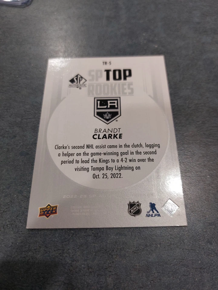 2022-23 Sp Authentic SP TOP ROOKIES TR-5 Brandt Clarke - Image 2 of 2