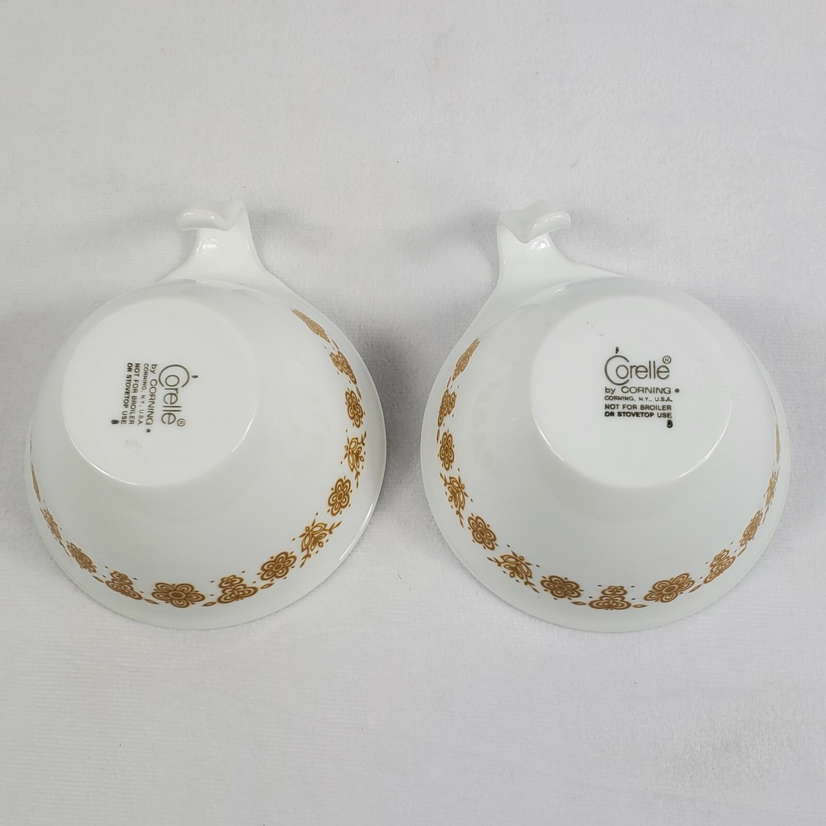 Vintage Set of 2 Pyrex Corelle Corning Butterfly Gold Coffee Vintage Set of 2 Pyrex Corelle Corning Butterfly Gold Coffee