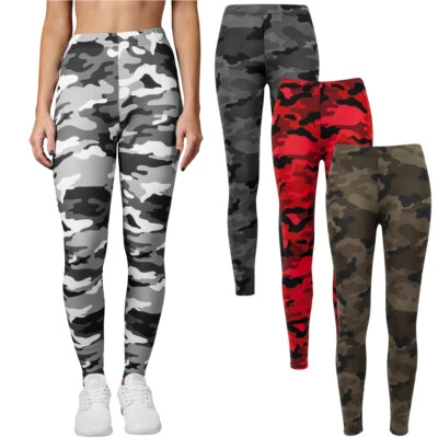 Urban Classics Ladies Camo Leggings Sporthosen Yogahosen Camouflagemuster Damen - Bild 1 von 2
